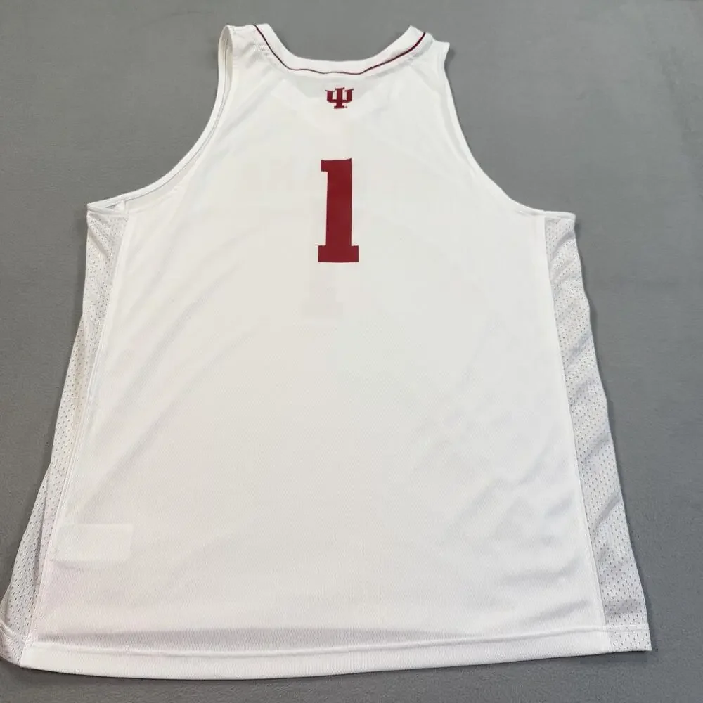 Indiana Hoosiers Jersey Mens XL White NCAA Basketball Adidas #1 IU